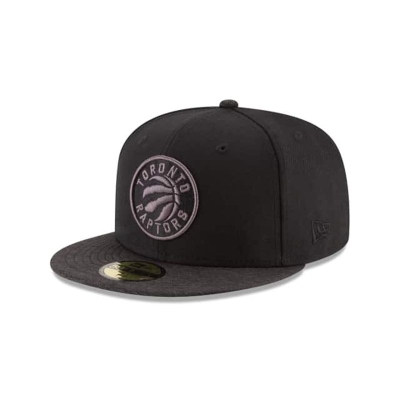 Black Toronto Raptors Hat - New Era NBA Shadow Tech 59FIFTY Fitted Caps USA5863940